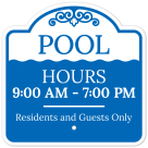 Pool Hours 9.00 Am 7.00 PM Residents And Guests Only Sign