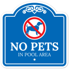 No Pets In Pool Area Sign