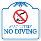 Absolutely No Diving With Symbol Sign