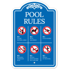 Pool Rules Prohibition Rules At Pool Area Sign
