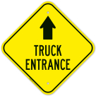 Truck Entrance With Front Arrow Sign