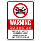 Warning Dogs Die In Hot Cars Temperatures Inside Cars Can Increase Rapidly In Warm Weather Sign
