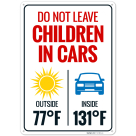 Do Not Leave Children In Cars Temperature Sign