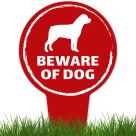 Beware Of Dog ,Cane Corso Silhouette With Stake Sign