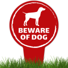 Beware Of Dog ,German Pointer Silhouette With Stake Sign