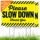 Please Slow Down, Thank You Sign, (2 Pack)