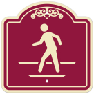 Pedestrian Crossing With Symbol Décor Sign