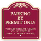 Parking By Permit Only Vehicles Without Permits Will Be Towed Décor Sign