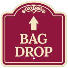 Bag Drop Up Arrow Décor Sign
