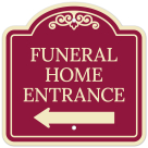 Funeral Home Entrance Left Arrow Décor Sign