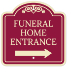 Funeral Home Entrance Right Arrow Décor Sign