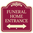 Funeral Home Parking Bidirectional Arrow Décor Sign