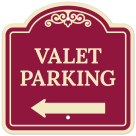 Valet Parking Left Arrow Décor Sign
