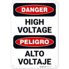 High Voltage Bilingual OSHA Sign