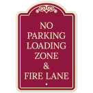 No Parking Loading Zone And Fire Lane Décor Sign