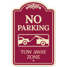 No Parking Tow Away Zone Décor Sign