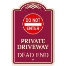 Private Driveway Dead End Décor Sign