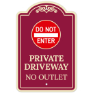 Private Drive No Outlet Décor Sign