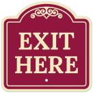 Exit Here Décor Sign