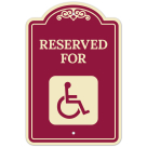 Reserved Handicapped With Graphic Décor Sign
