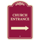 Church Entrance Right Arrow Décor Sign