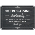 No Trespassing Seriously, This Property Is Protected By Video Surveillance Thank You Sign