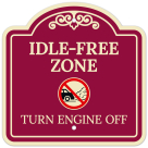 Idle Free Zone Turn Engine Off Décor Sign