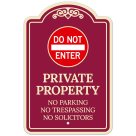 Private Property No Parking Trespassing Or Solicitors Décor Sign