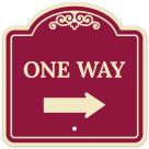 One Way With Right Arrow Décor Sign
