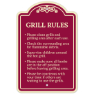 Grill Rules Please Clean Grills And Grilling Area After Each Use Décor Sign