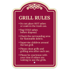Grill Rules Please do Not Place Hot Ashes Or Coals In The Trash Can Décor Sign