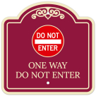 One Way Do Not Enter Décor Sign