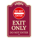 Exit Only Do Not Enter Décor Sign, (SI-73615)
