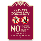 No Soliciting Trespassing Loitering Or Flyers Violators Will Be Prosecuted Décor Sign