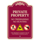 No Trespassing This Property Is Protected By Electronic Surveillance Décor Sign