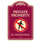 No Trespassing With Graphic Décor Sign