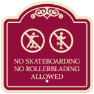 No Skateboarding Roller Blading Allowed Décor Sign