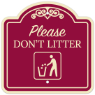 Please Don't Litter Décor Sign