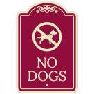 No Dogs With Symbol Décor Sign