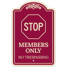 Stop No Trespassing Only Décor Sign