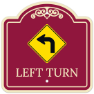 Left Turn Allowed Décor Sign