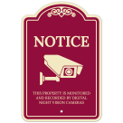 Notice This Property Is Monitored And Recorded By Digital Night Vision Camera Décor Sign