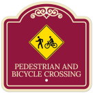 Pedestrian And Bicycle Crossing Décor Sign