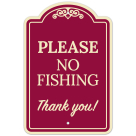 Please No Fishing Thank You Décor Sign