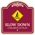 Slow Down Children At Play Décor Sign