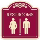 Restrooms Décor Sign