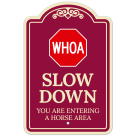 WHOA Slow Down You Are Entering A Horse Area Décor Sign