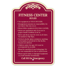 Fitness Center Rules Use Equipment At Your Own Risk Décor Sign