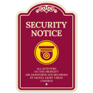 Security Notice All Activities On this Property Monitored and Recorded Décor Sign