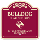 Bulldog Home Security 24 Hour Surveillance Protected Décor Sign